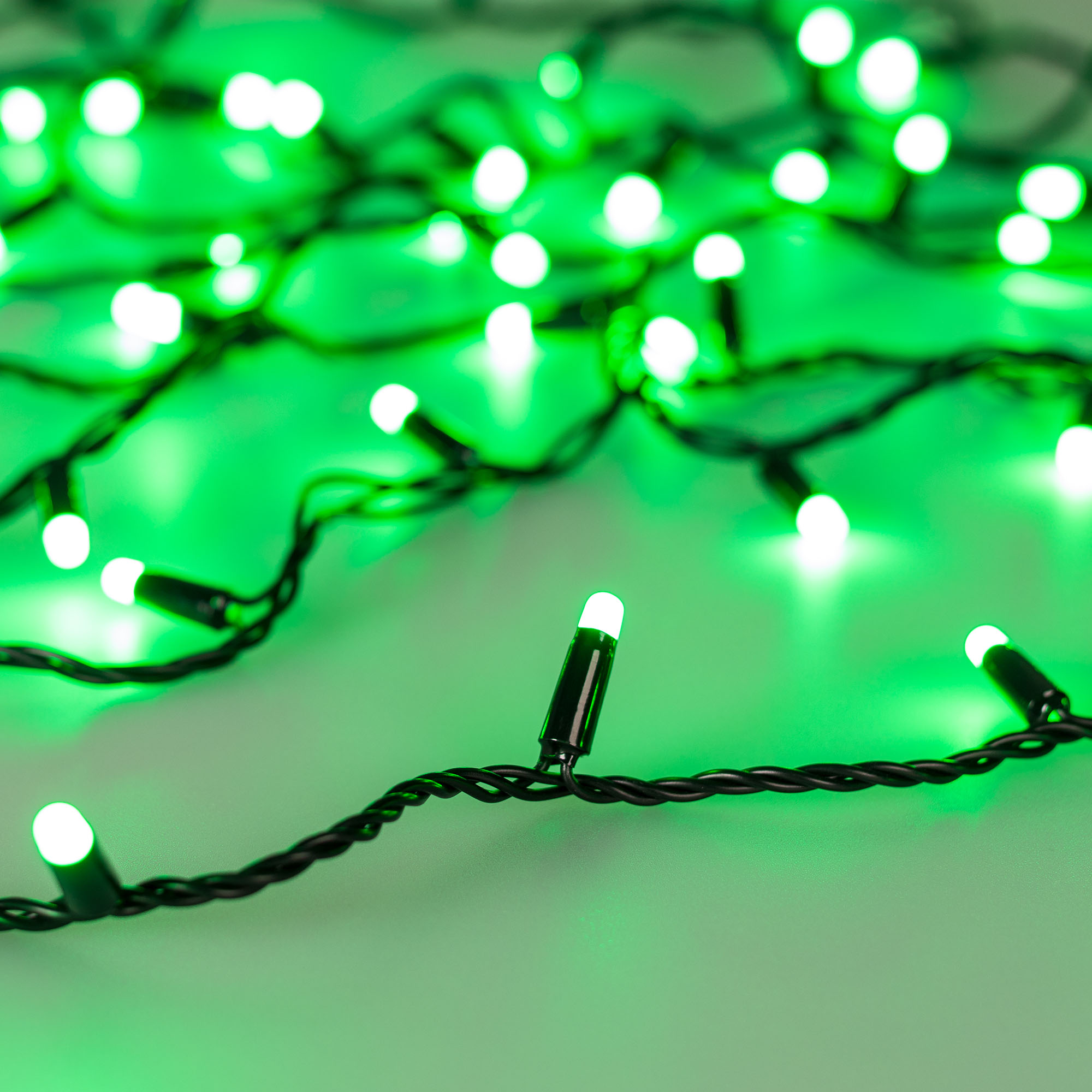 Светодиодная гирлянда ARD-STRING-CLASSIC-10000-BLACK-100LED-MILK-SYNC RGB (230V, 6.5W) (Ardecoled, IP65) 028214