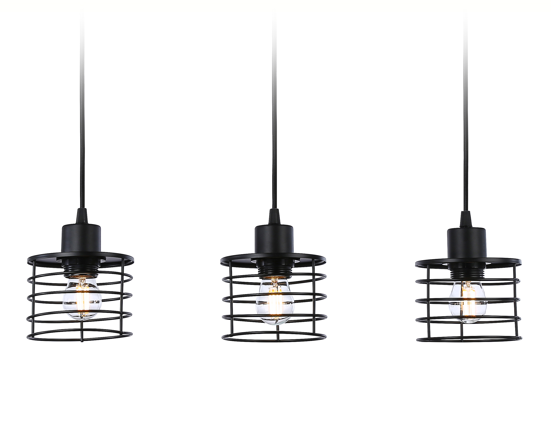 Подвесной светильник в стиле лофт TR8075/3 BK черный E27*3 max 40W 582*120*1040