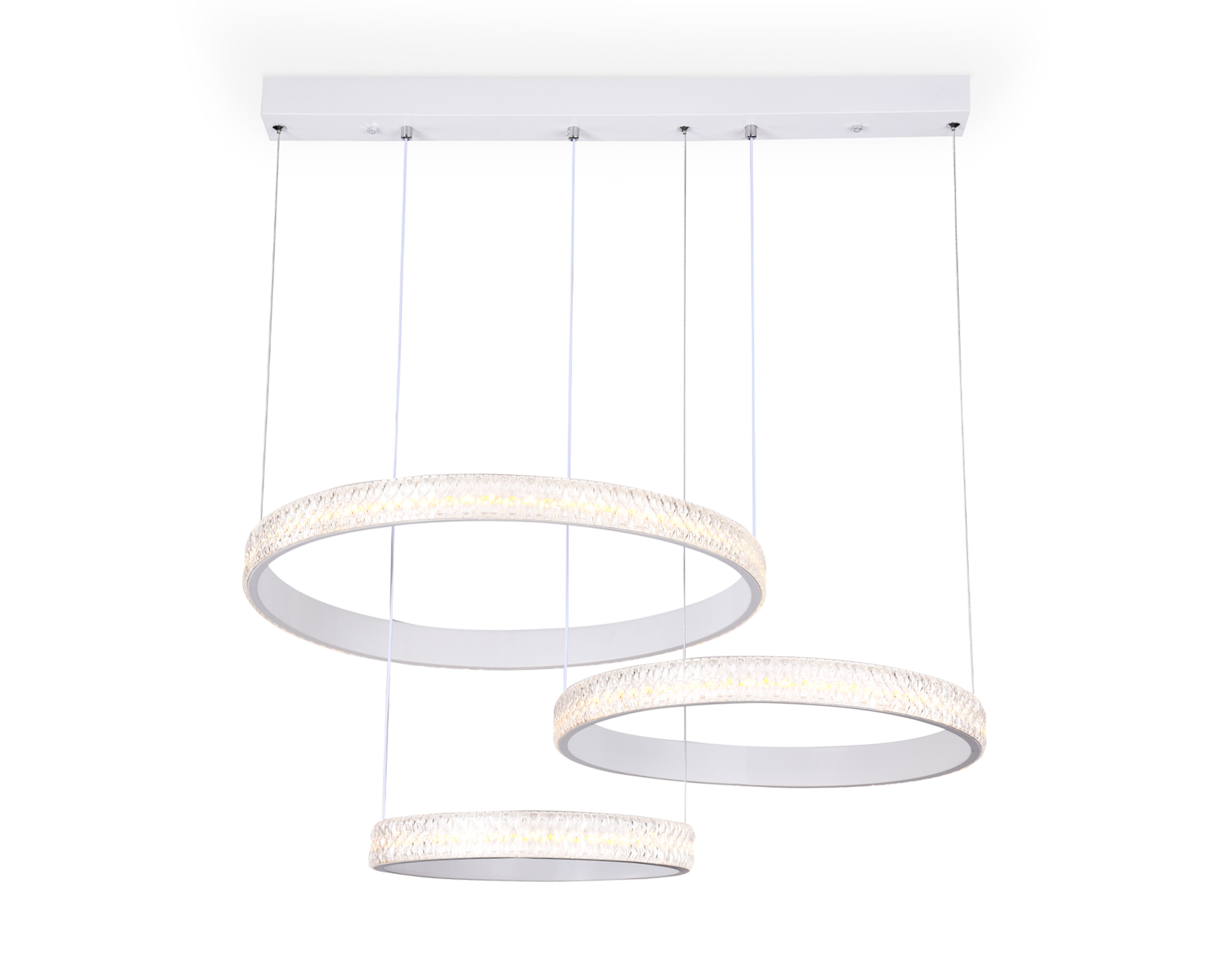 Подвесной светодиодный светильник с пультом FA6161 WH белый 99W 720*500*900 (ПДУ РАДИО 2.4)