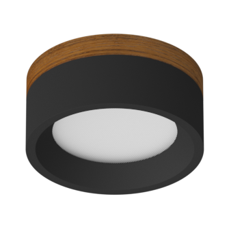 Накладной светодиодный светильник Ledron SUITABLE LARGE Wooden Black TRIAC (4429)