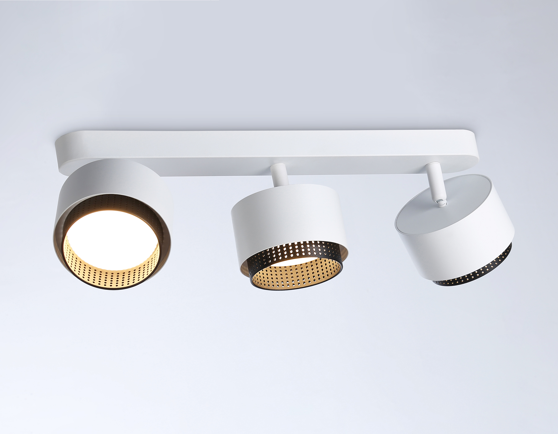 Настенно-потолочный поворотный спот со сменной лампой GX53 TN71291/3 WH/BK белый/черный GX53/3 max 12W 400*95*137