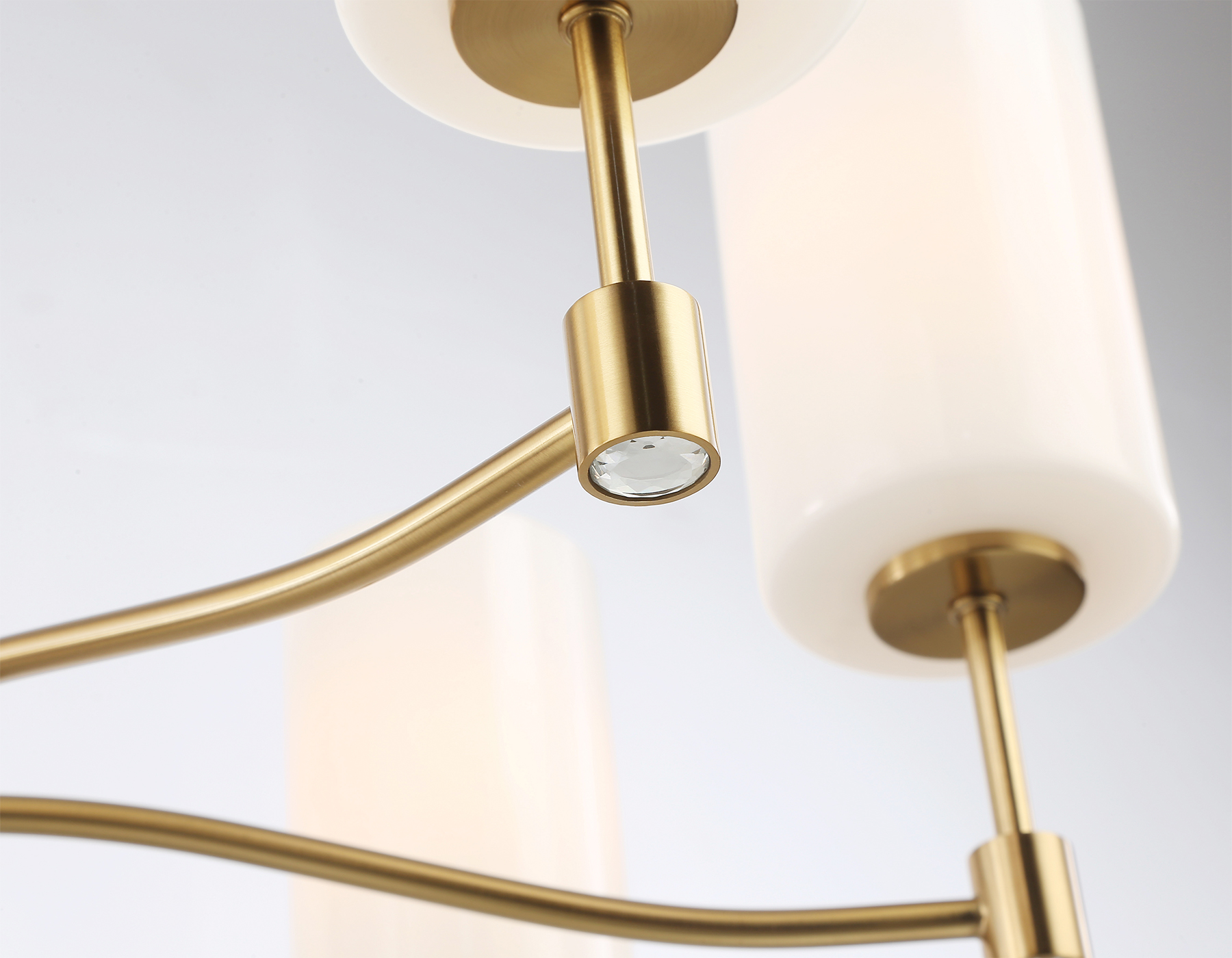 Подвесная люстра LH56053/7 BS/FR латунь/белый матовый E14*7 max 40W D680*950