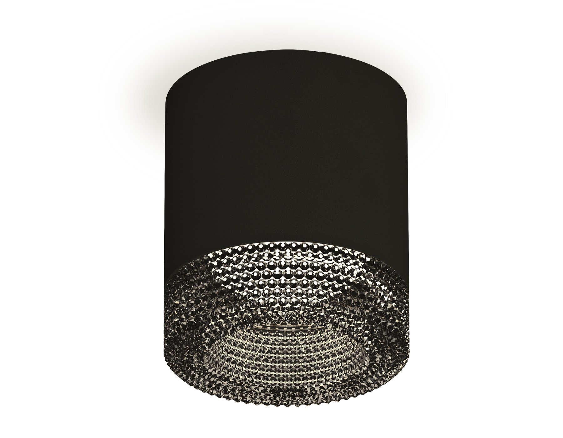 Комплект накладного светильника с композитным хрусталем XS7402011 SBK/BK черный песок/тонированный MR16 GU5.3 (C7402, N7192)