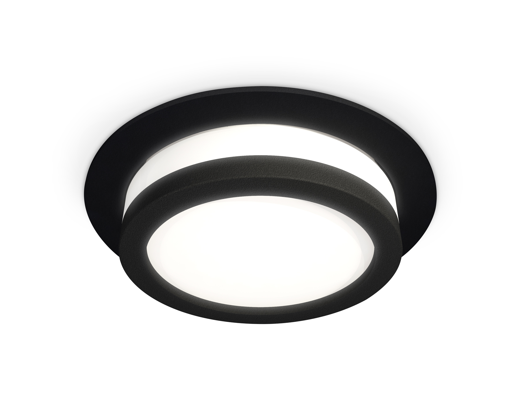 Комплект встраиваемого светильника XC8051017 SBK/FR черный песок/белый матовый GX53 (C8051, N8415)