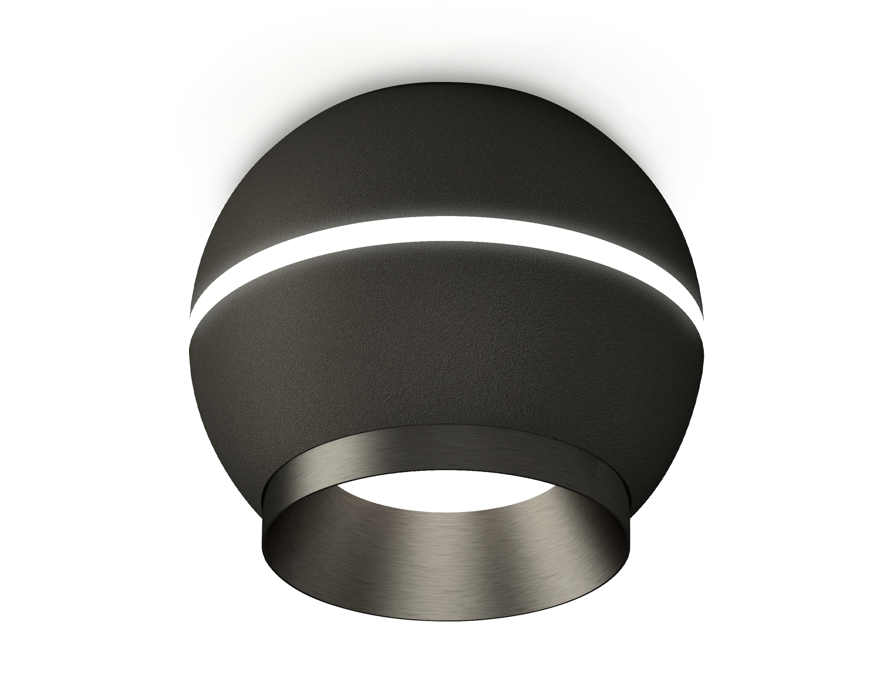 Комплект накладного светильника с дополнительной подсветкой XS1102010 SBK/PBK черный песок/черный полированный MR16 GU5.3 LED 3W 4200K (C1102, N7031)