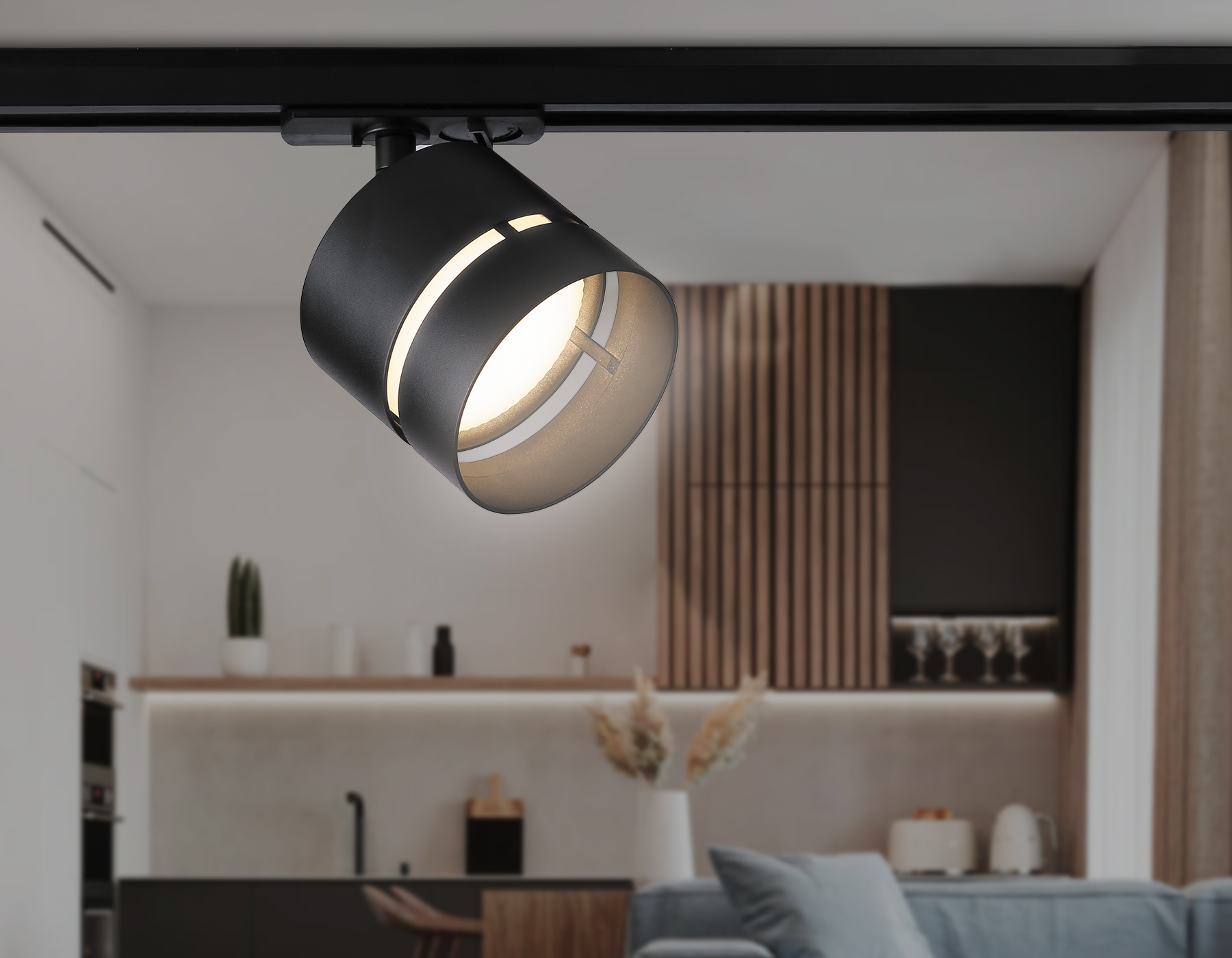 Трековый светильник со сменной лампой GX53 GL5377 BK черный GX53 max 12W