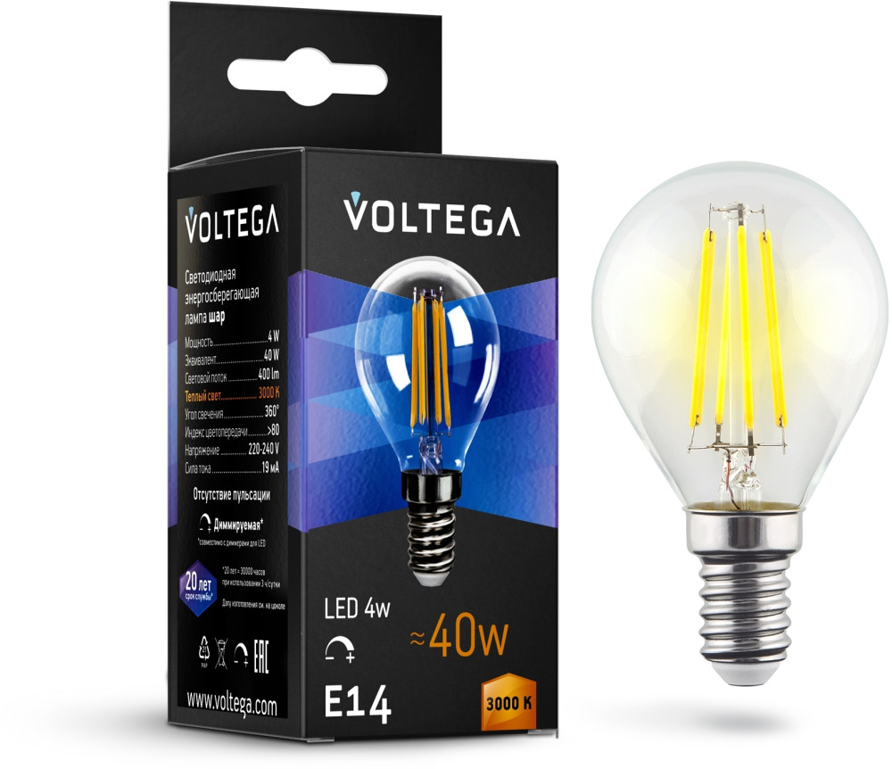 Лампочка светодиодная Globe dim 5W 8464 (voltega_8464)