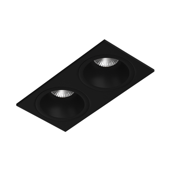 Встраиваемый светильник под сменную лампу Ledron AO1501010 SQ2 Black (2414)