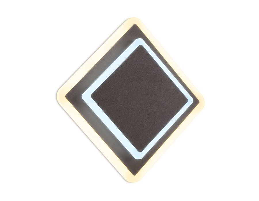 Настенный светодиодный светильник с выключателем FW108 CF кофе LED 3000K/6400K 18W 240*220*50