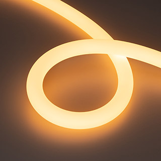 Лента герметичная MOONLIGHT-TOP-A336-D25mm 24V Warm2300 360deg (14.4 W/m, IP65, 2835, 5m, wire x1) (Arlight, Вывод прямой, 3 года) 038748