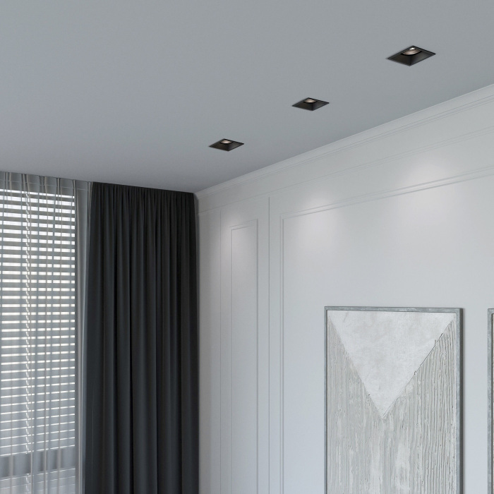 Светильник встраиваемый Elektrostandard Punto 2501701 GU10 черный (a065473)