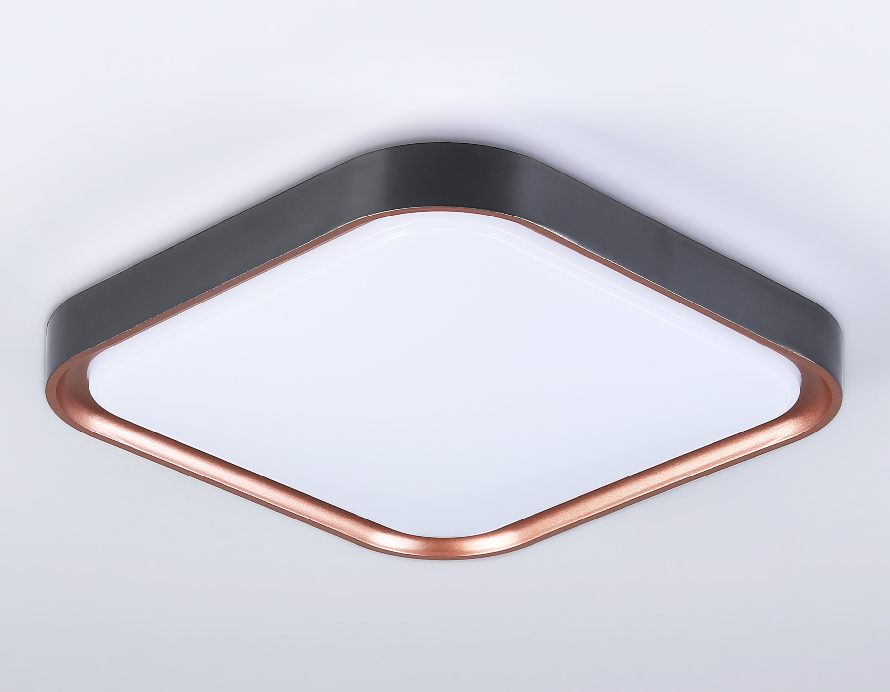 Потолочный светодиодный светильник FZ1271 BK/PGD черный/розовое золото 27W 5000K 350*350*60 (Без ПДУ)