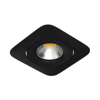 Встраиваемый поворотный светильник под сменную лампу Ledron AO1501008 Black (2427)