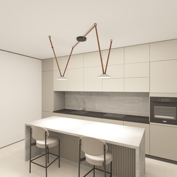 Трековый светильник 48V Denkirs Belty Flow DK5565-WHBK (dk5565-wh_bk)