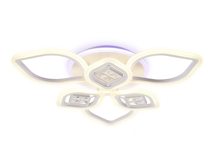 Потолочный светодиодный светильник с пультом FA282/3+3 WH белый 116W 660*600*120 (ПДУ РАДИО 2.4G)