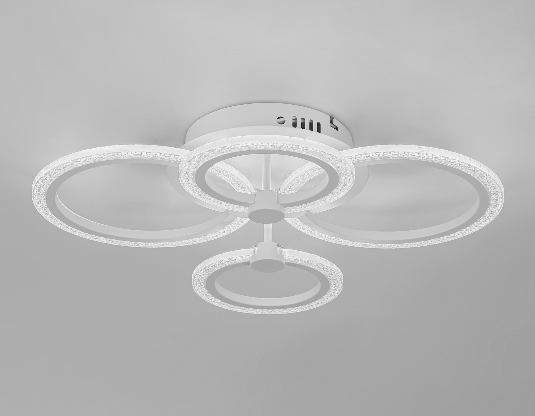 Потолочный светодиодный светильник с пультом FA4061/4 WH белый 4200K/3000+6400K/6400K+3000K 51W 530*480*125 (ПДУ ИК)