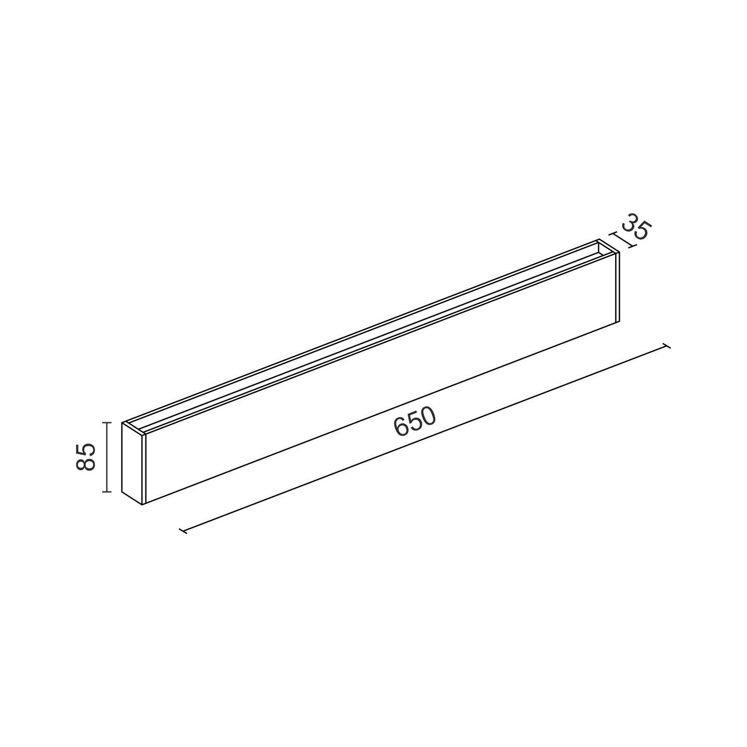 Настенный светодиодный светильник Ledron Long GW-M06665 White (2971)