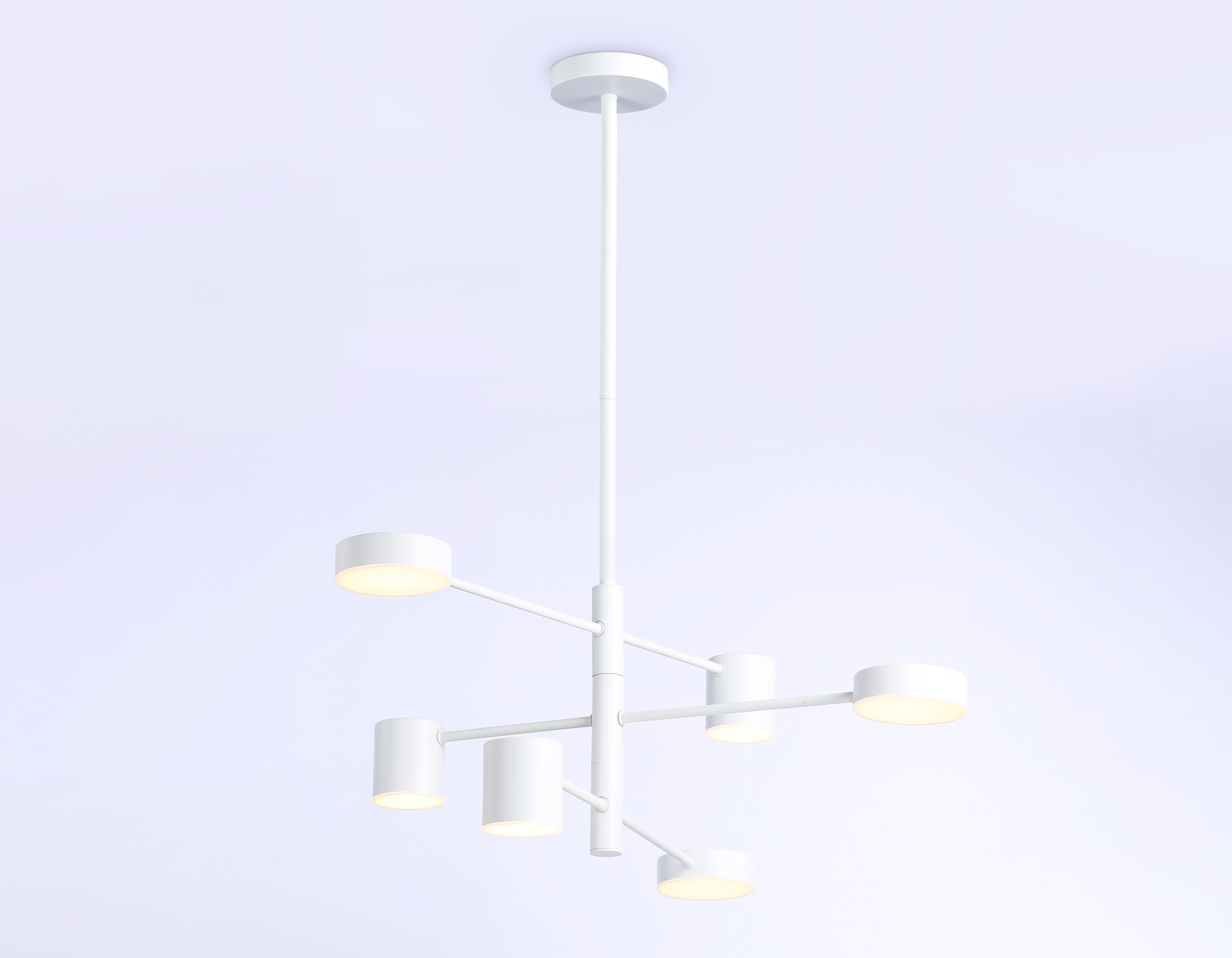 Подвесной светодиодный светильник FL51684/6 WH белый 3000K/4200K/6400K 36W D700*930 (Без ПДУ)