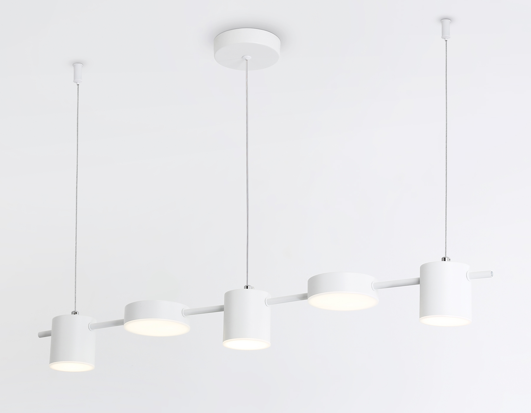 Подвесной светодиодный светильник FL51678/5 WH белый 3000K/4200K/6400K 25W 790*100*1000 (Без ПДУ)