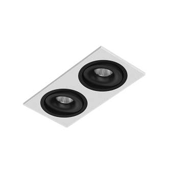 Встраиваемый поворотный светодиодный светильник MJ1006 SQ2 White-Black 4000K (10512)