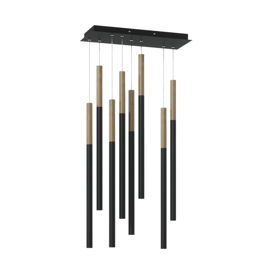 Подвесной светодиодный светильник HL012-8 Wooden 200 Black (11372)