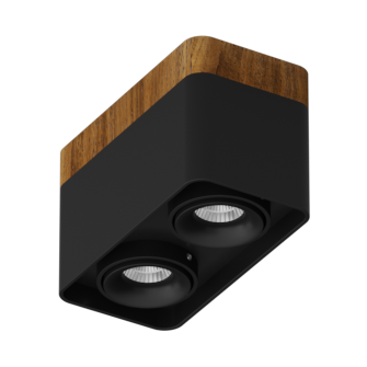 Накладной светодиодный светильник Ledron TUBING 2 Wooden 30 Black (4467)