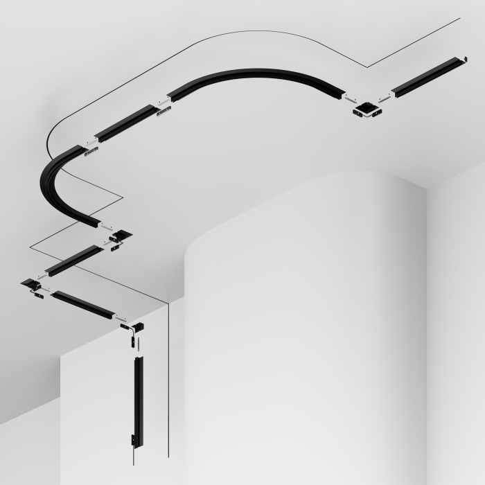 Шинопровод встраиваемый магнитный Maytoni Busbar trunkings Levity TRX184-121B (trx184-121b)