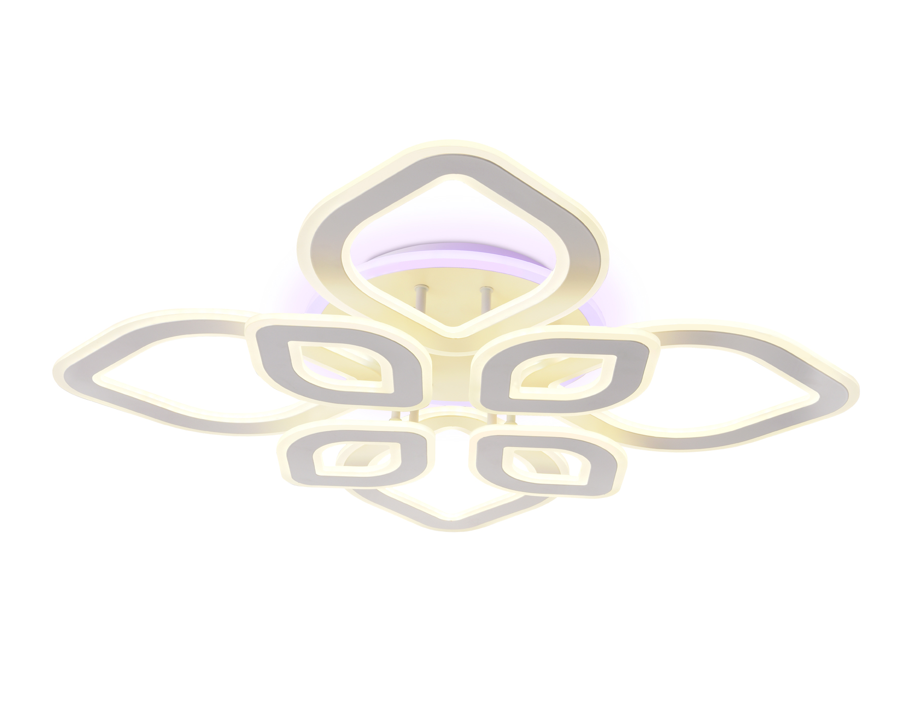 Потолочный светодиодный светильник с пультом FA8844/4+4 WH белый 3000K/4200K/6400K 190W 770*770*120 (ПДУ РАДИО 2.4G)