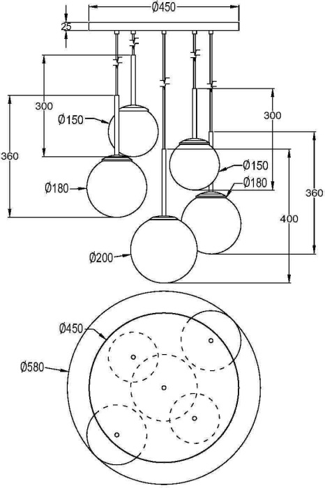 Подвесной светильник Basic form MOD321PL-05G1 (mod321pl-05g1)
