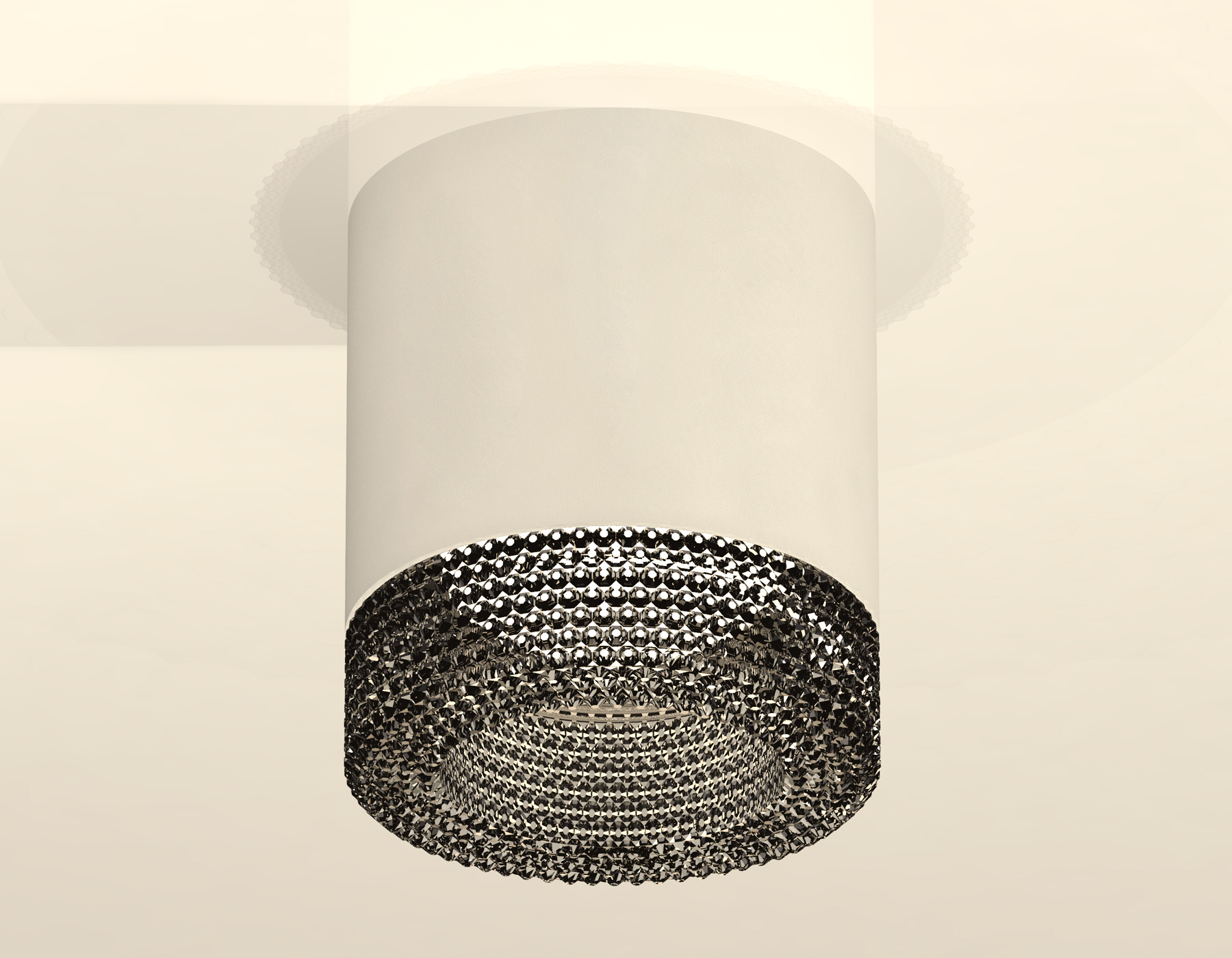 Комплект накладного светильника с композитным хрусталем XS7401021 SWH/BK белый песок/тонированный MR16 GU5.3 (C7401, N7192)