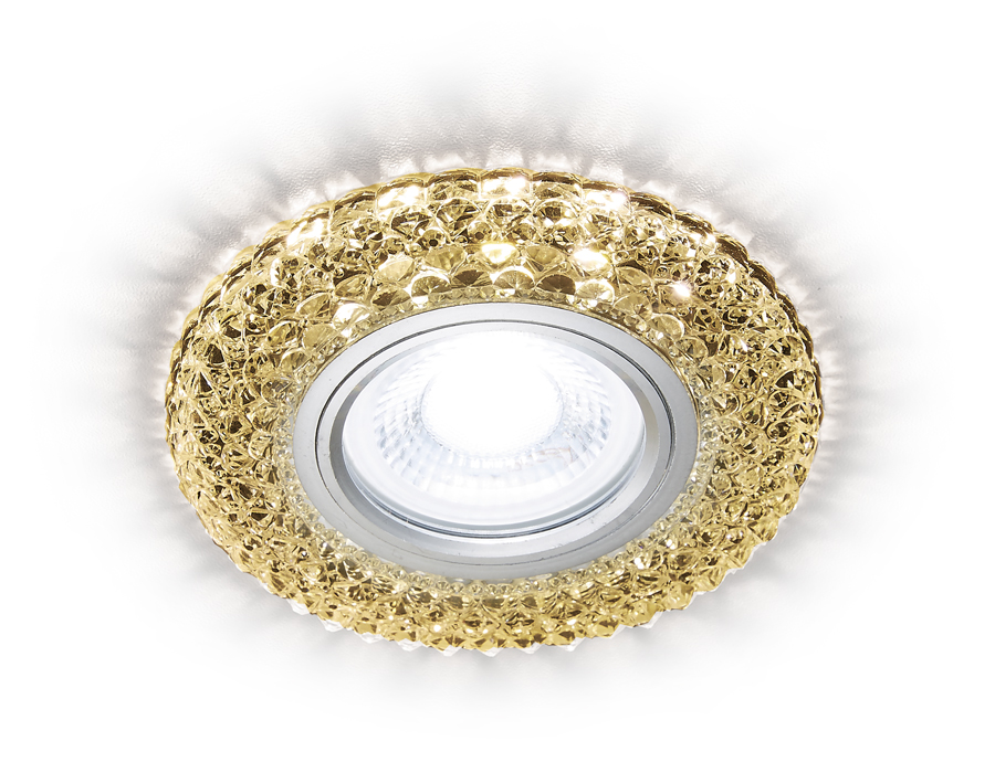 Встраиваемый точечный светильник MR16 с LED подсветкой S291 CH/WR хром/прозрачный MR16+3W(LED WARM 3000K)