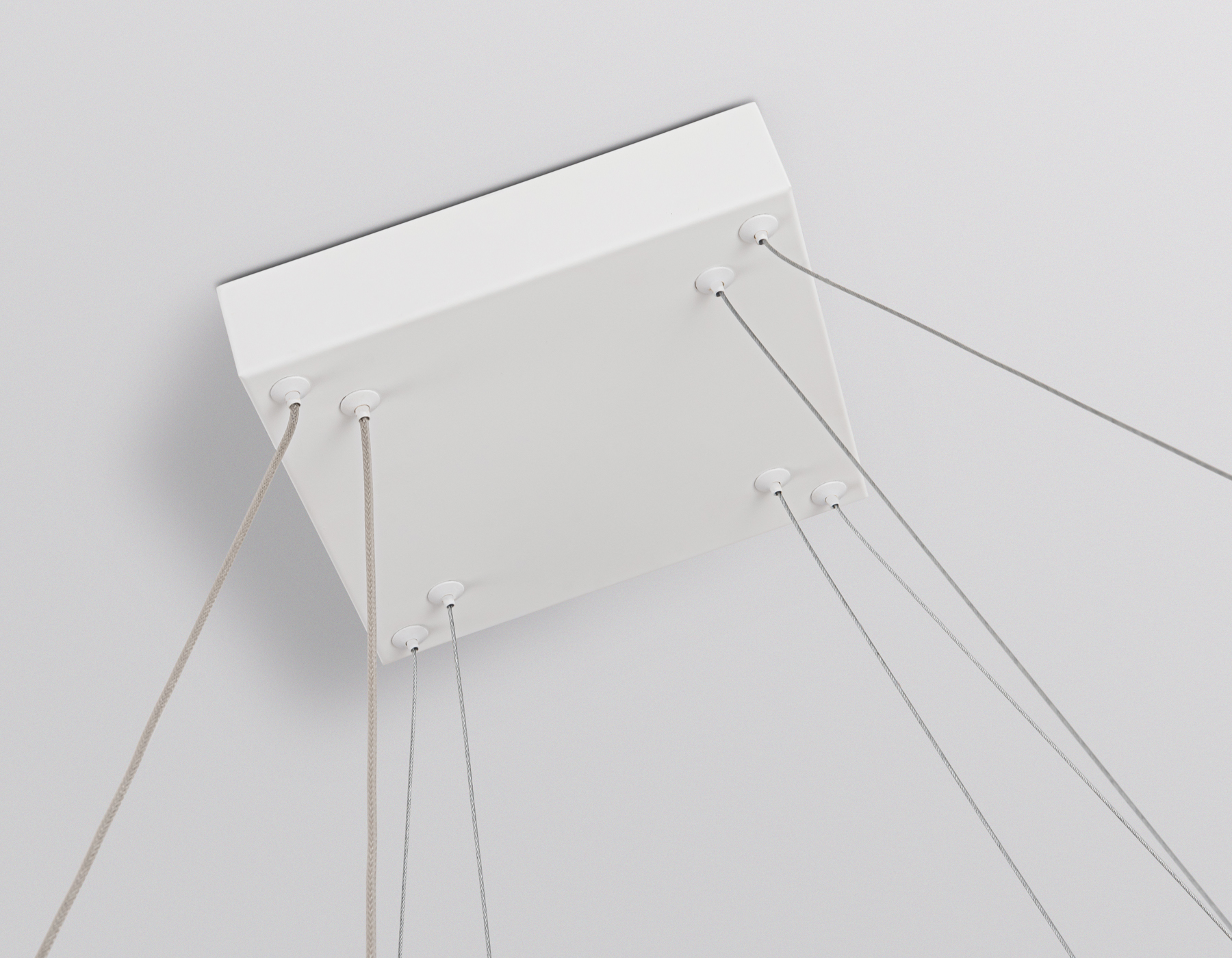 Подвесной светодиодный светильник FL5595/2+8 WH белый 60W 3000K/4200K/6400K 600*600*1300 (без ПДУ)