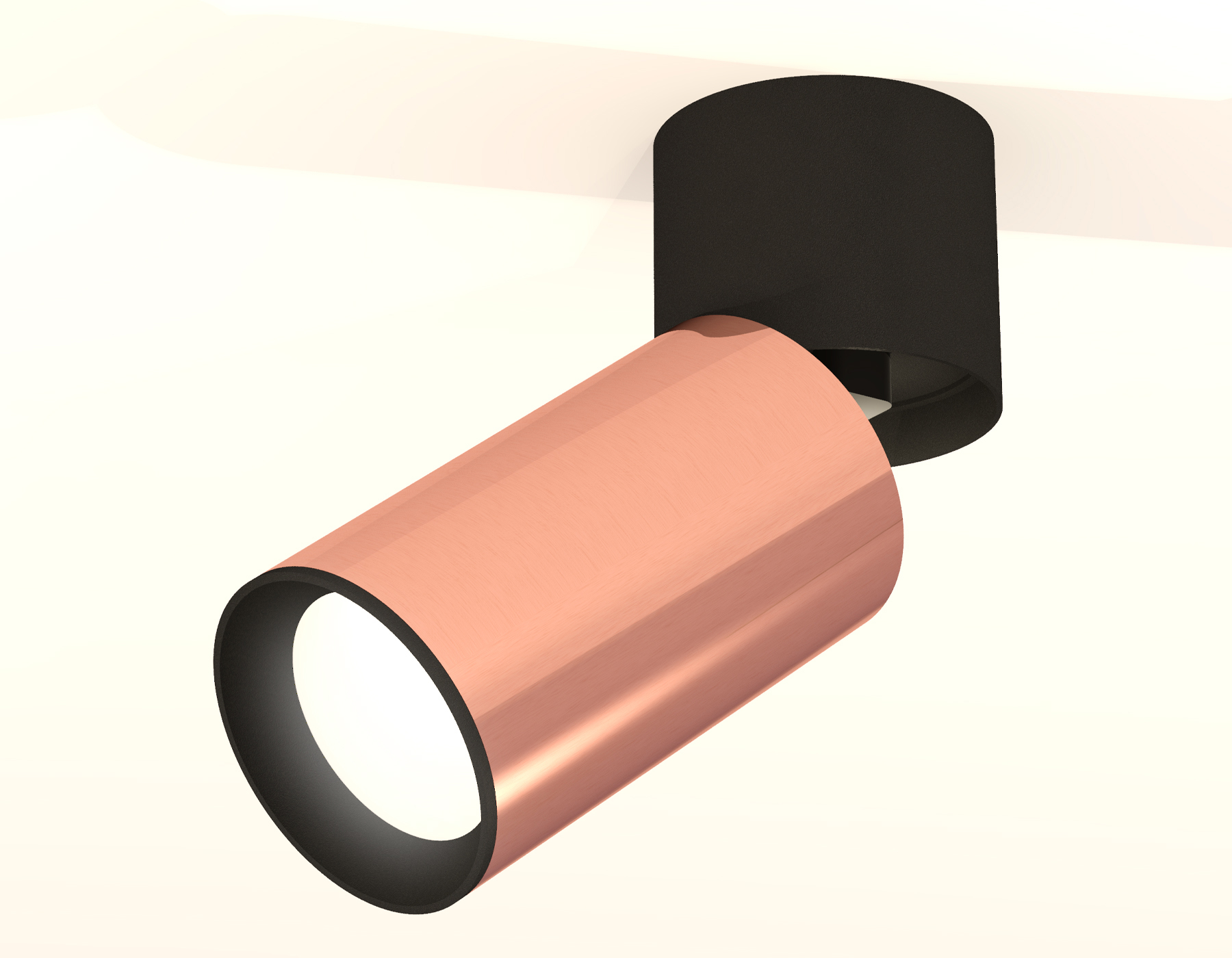 Комплект накладного поворотного светильника XM6326040 PPG/BK/SBK золото розовое полированное/черный/черный песок (A2221, C6326, N6102)
