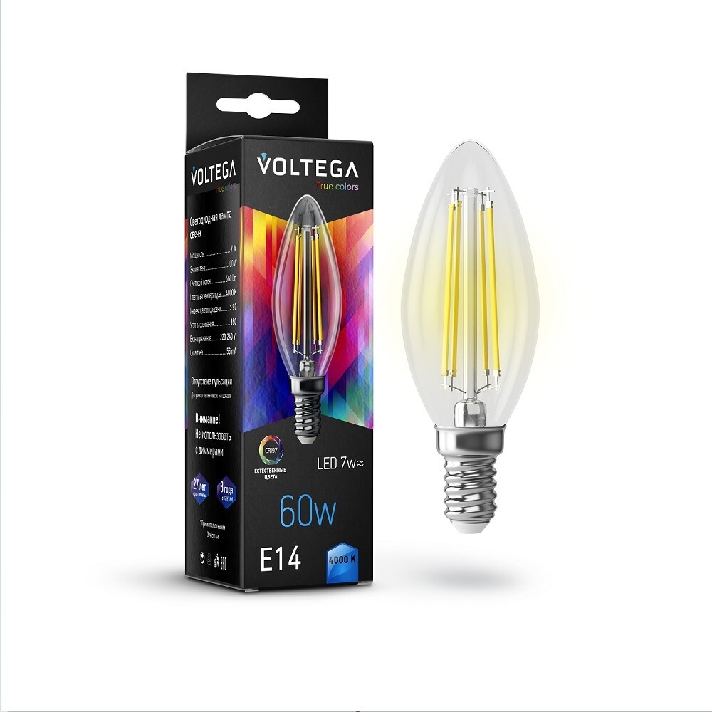 Лампочка светодиодная Cangle E14 7W High CRI 7153 (voltega_7153)
