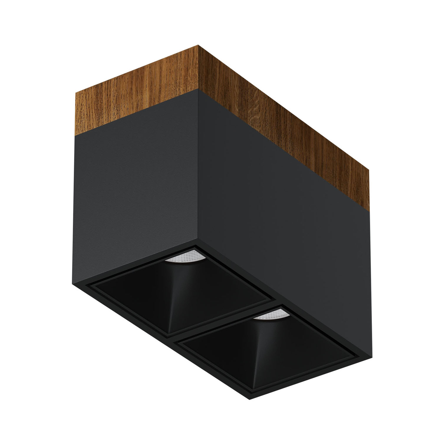 Накладной светодиодный светильник Ledron KUBING 2 Wooden 130 Black TRIAC (10274)