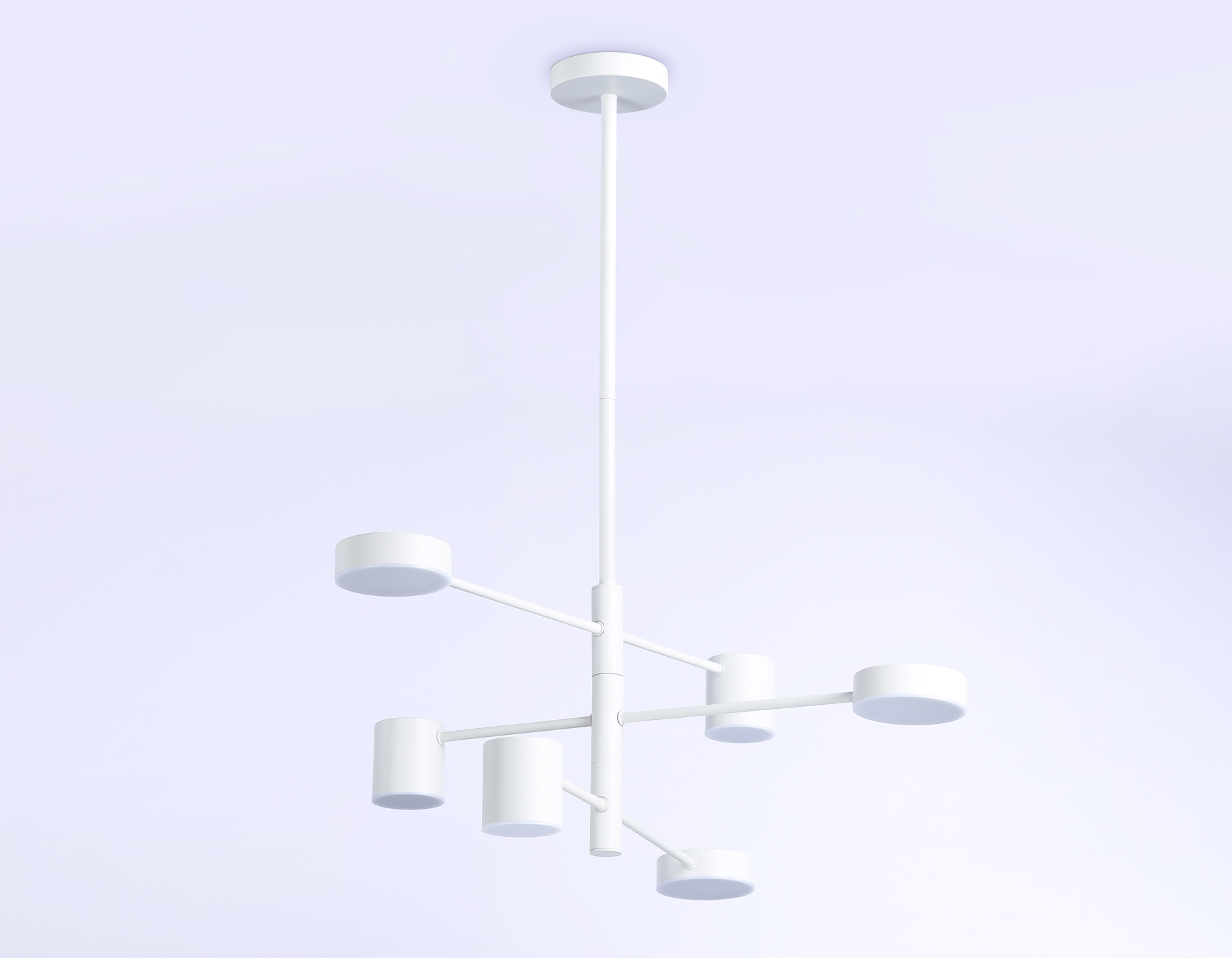 Подвесной светодиодный светильник FL51684/6 WH белый 3000K/4200K/6400K 36W D700*930 (Без ПДУ)