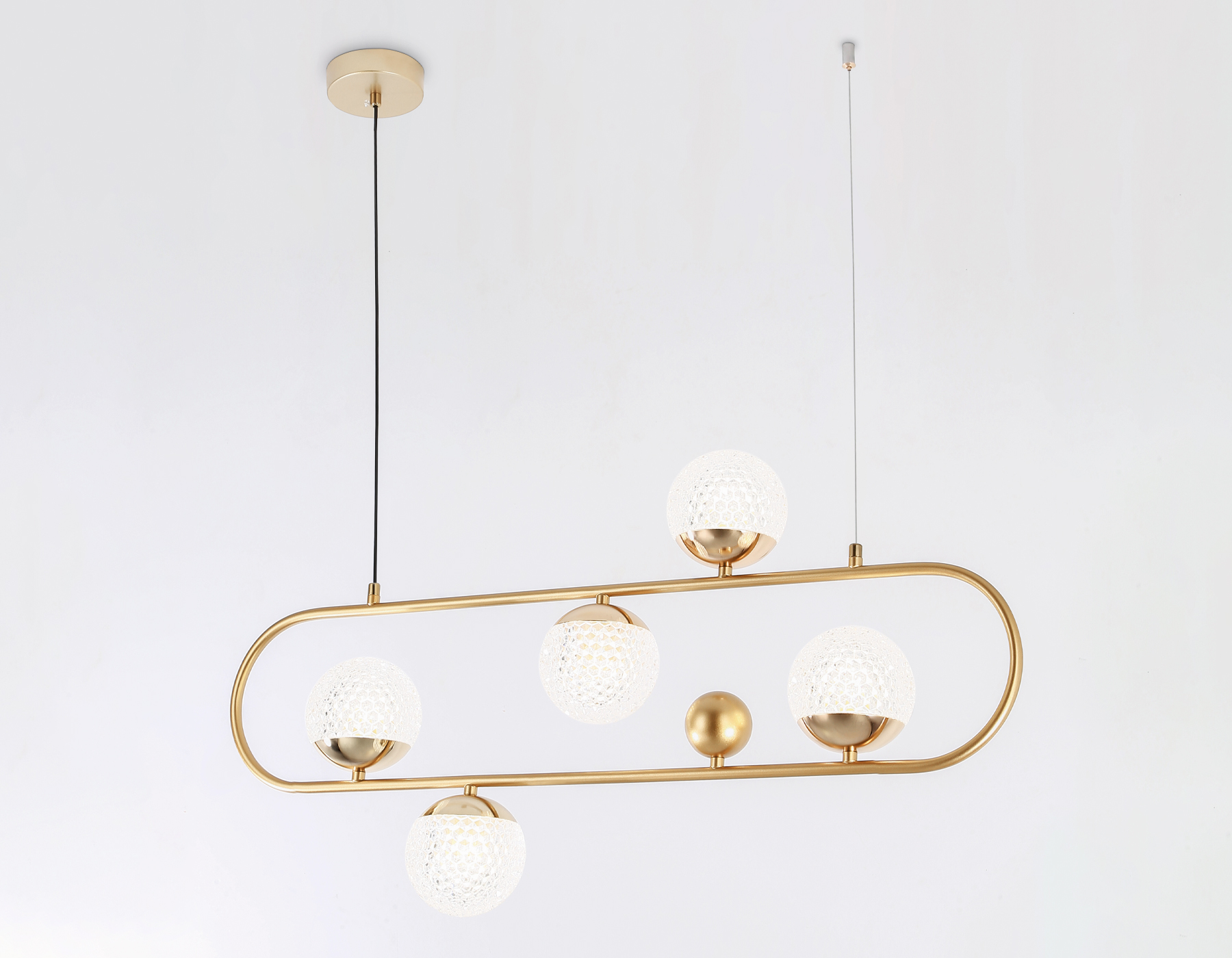 Подвесной светильник со сменной лампой TR5433/5 GD золото G9/5 max 40W 780*110*1000