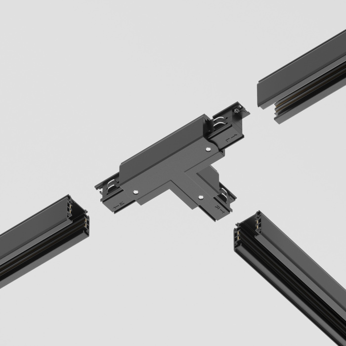 Коннектор Т-образный правый Trinity черный трехфазный Maytoni Technical TRA005CT-31B-R (tra005ct_31b_r)