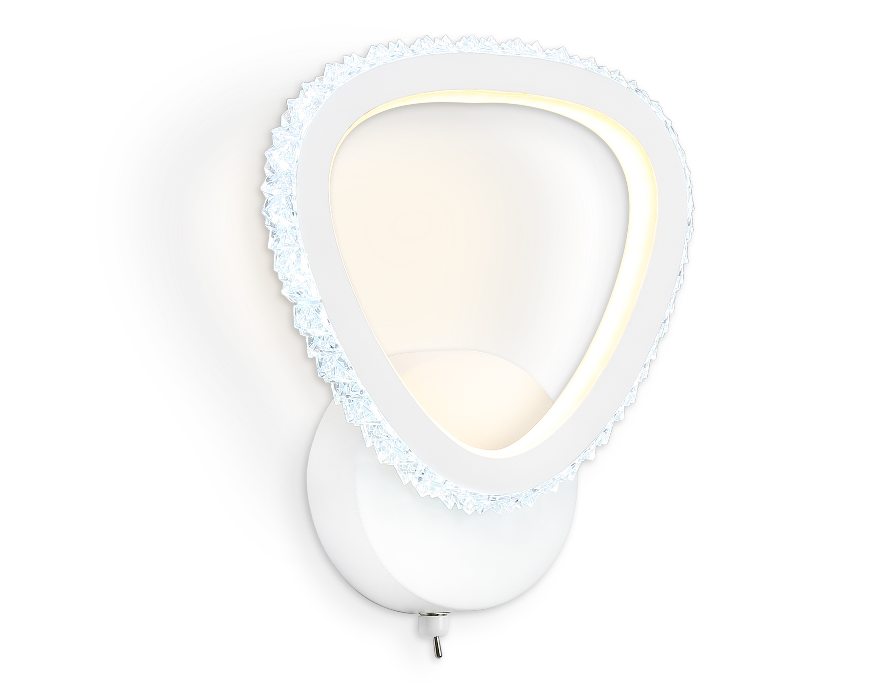 Настенный светодиодный светильник с выключателем на корпусе FA9557 WH белый 20W 6400K/3000K 220*250*70