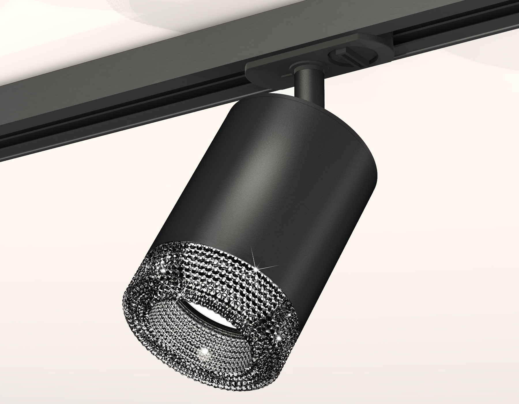Комплект трекового светильника с композитным хрусталем XT7422010 SBK/BK черный песок/тонированный MR16 GU5.3 (A2537, C7422, N7192)