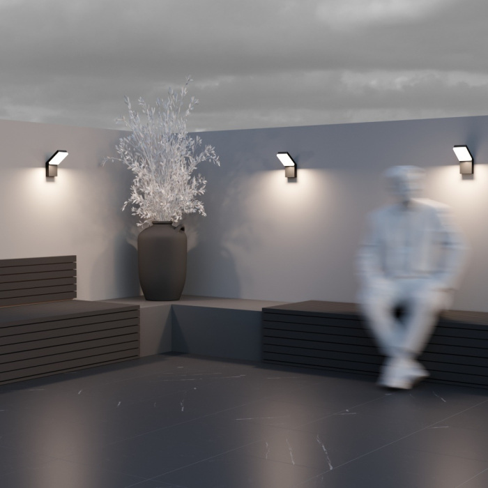 Настенный уличный светильник Paso O595WL-L12B3K (o595wl-l12b3k)