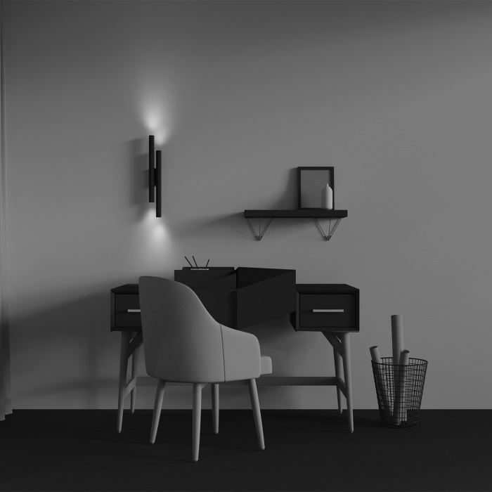 Настенный светильник Maytoni Calipso C082WL-24W27K-B (c082wl-24w2_7k-b)