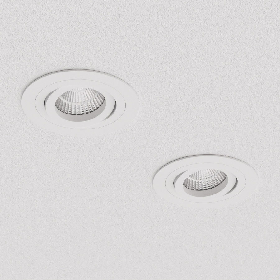 Встраиваемый поворотный светильник под сменную лампу Ledron AO10221 White (2354)