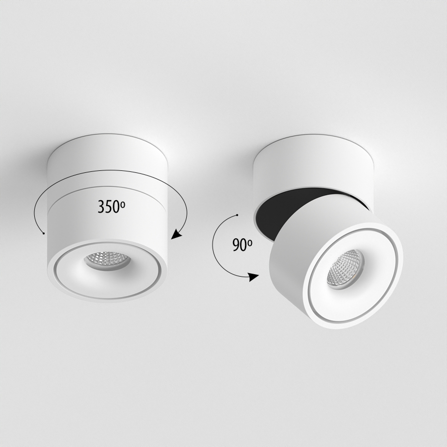 Накладной поворотный светодиодный светильник Ledron LH13W White (2745)
