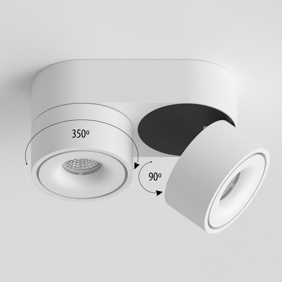 Накладной поворотный светодиодный светильник Ledron LH13W 2 White (2751)
