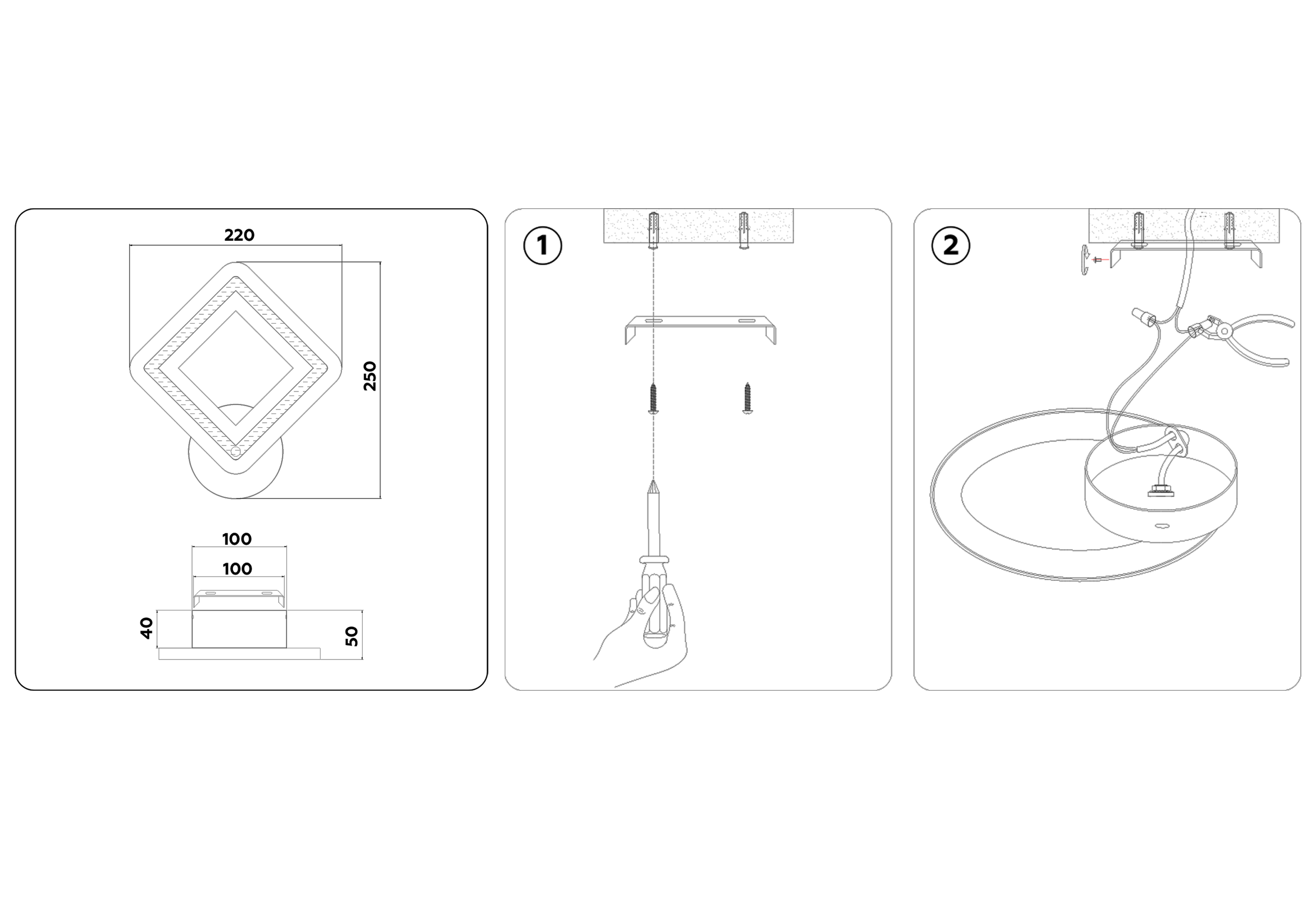 Настенный светодиодный светильник FA871 WH белый 11W 220*250*50