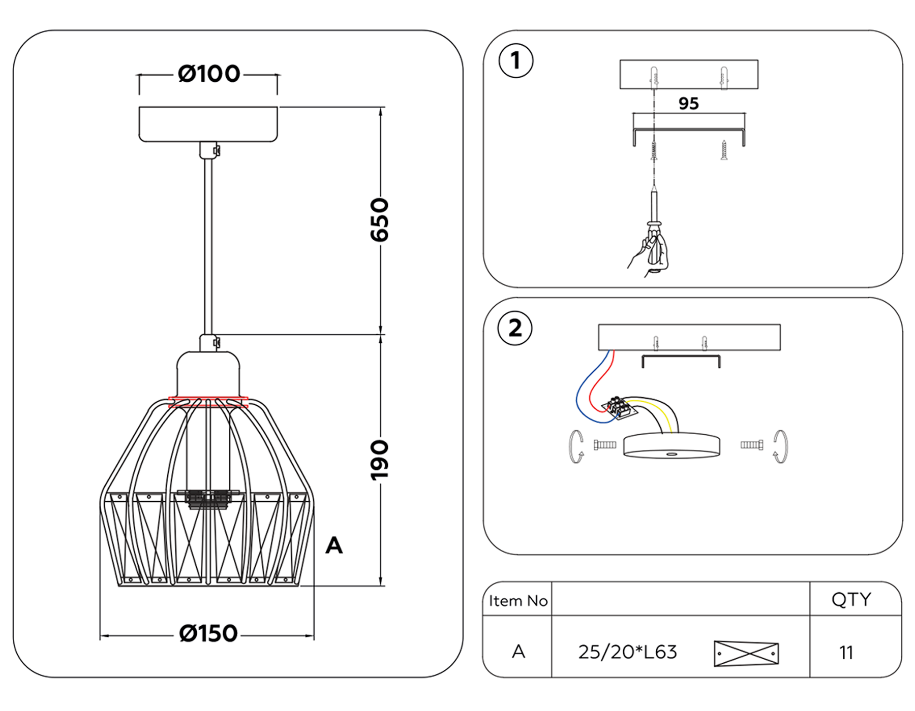 Подвесной светильник с хрусталем TR5875 DCF/SB темный кофе/бронза E14 max 40W D150*650