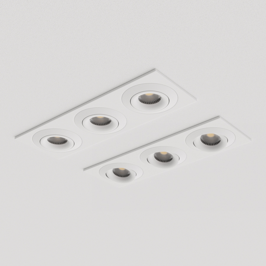 Встраиваемый поворотный светильник под сменную лампу Ledron AO1501005 SQ3 White (2397)