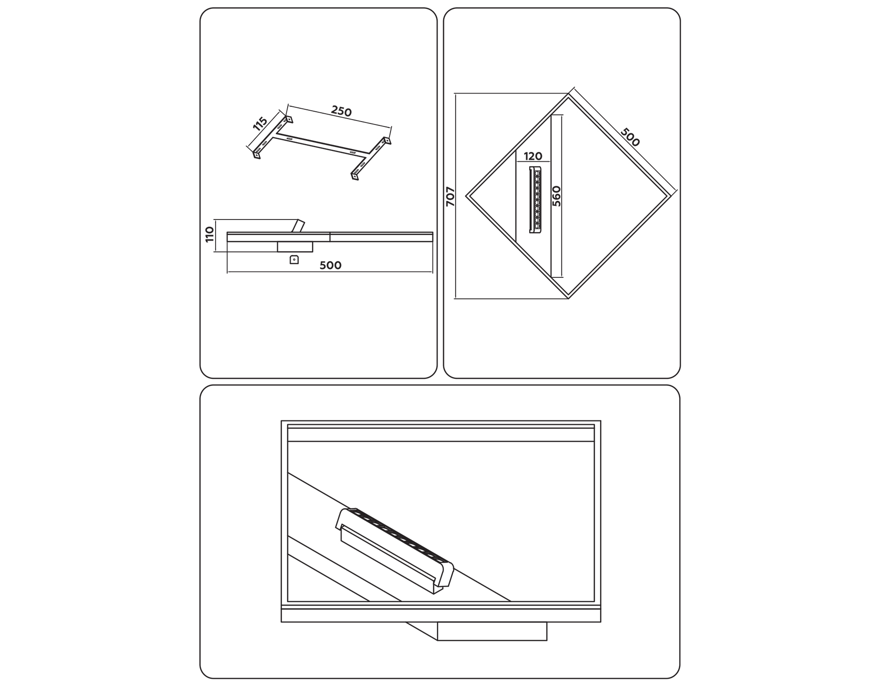 Потолочный светодиодный светильник FL51463/1+1 WH белый 70W 3000K-6400K+4200K 500*500*110 (ПДУ РАДИО 2.4G)