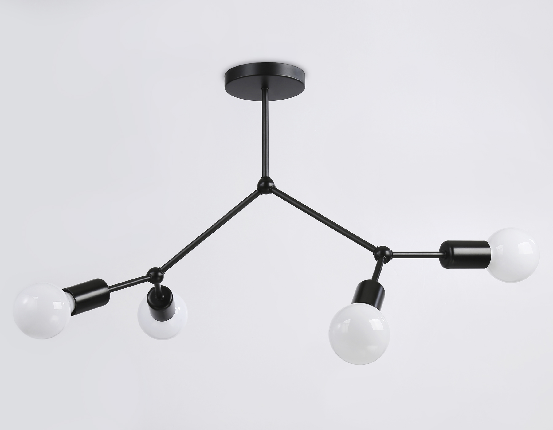 Потолочный светильник в стиле лофт TR8033/4 BK черный E27*4 max 40W D670*440